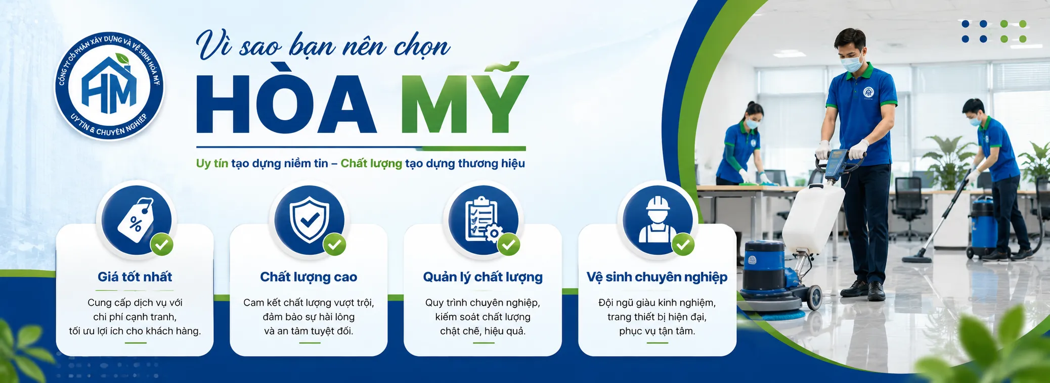 Sản phẩm vi sao chon — Công Ty Cổ Phần Xây Dựng Và Vệ Sinh Hòa Mỹ — MST 0104289121