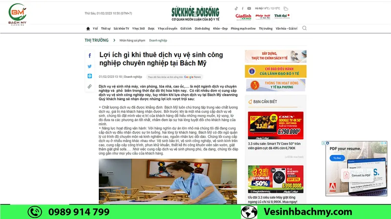 Sản phẩm 2 Suc khoe doi song — Công Ty Cổ Phần Nhân Lực Và Vệ Sinh Bách Mỹ — MST 0104632719