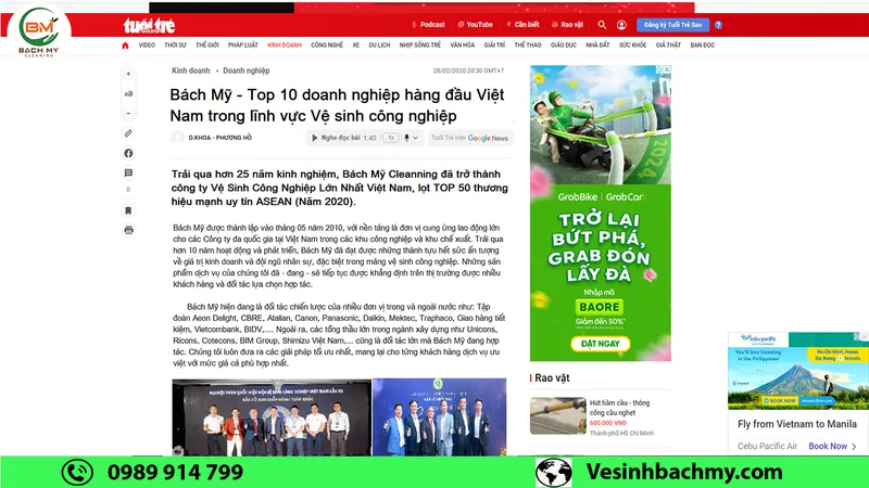 Sản phẩm 4 tuoi tre — Công Ty Cổ Phần Nhân Lực Và Vệ Sinh Bách Mỹ — MST 0104632719
