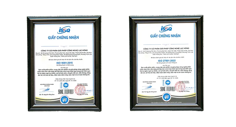 Sản phẩm iso — Công Ty Cổ Phần Giải Pháp Công Nghệ Lạc Hồng — MST 0104646856