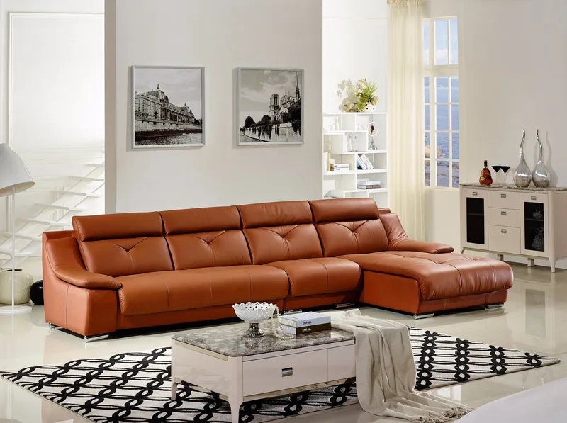 Sản phẩm Simple modern Design L Shape Leather Sofa with Chaise — Công Ty TNHH Nội Thất Đại An — MST 0104739370