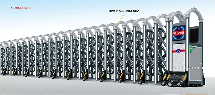 Sản phẩm cong xep hop kim nhom model 1503 d 1 — Cổng Hồng Môn - Công Ty TNHH Thương Mại Hồng Môn — MST 0104858177