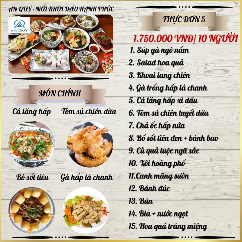 Sản phẩm 6 — Suất Ăn Công Nghiệp An Quý - Công Ty TNHH Dịch Vụ Và Thương Mại An Quý — MST 0104957932