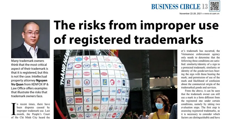 Sản phẩm The risks from improper use of registered trademarks kf 1024x529 — Công Ty TNHH Dịch Vụ Sở Hữu Trí Tuệ Kenfox — MST 0104964866