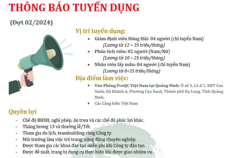 Sản phẩm Tuyen dung 2024 e1729673248255 — Giám Định ProQc Việt Nam - Công Ty TNHH Giám Định ProQc Việt Nam — MST 0104983989