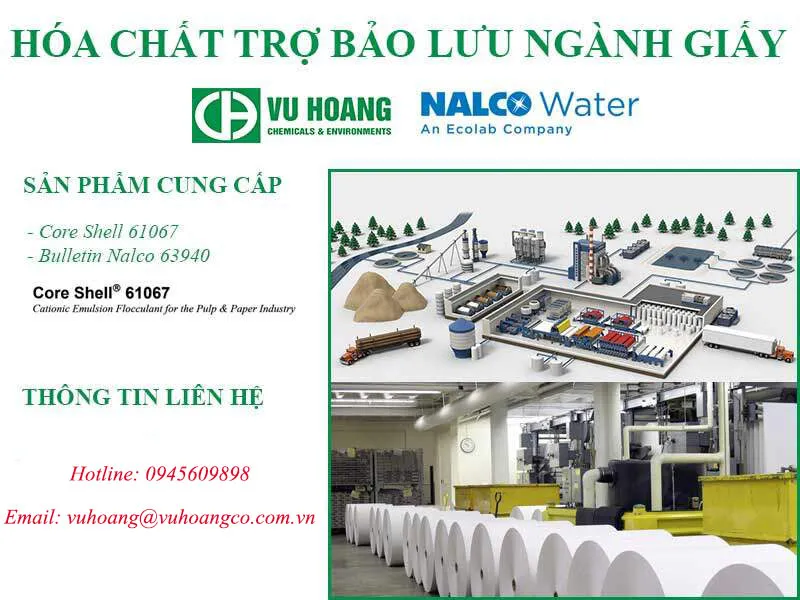 Sản phẩm hoa chat tro bao luu nalco 61067 1 — Công Ty TNHH Công Nghệ Hóa Chất Và Môi Trường Vũ Hoàng — MST 0105222602