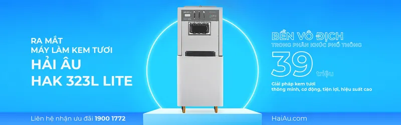 Sản phẩm ra mat may lam kem hai au HAK323L — Công Ty Cổ Phần Tập Đoàn Hải Âu — MST 0105294967