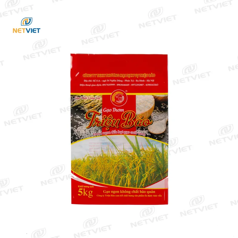 Sản phẩm bao bi gao thom — Bao Bì NETVIET - Công Ty TNHH Sản Xuất Thương Mại Và In Bao Bì NETVIET — MST 0105420393