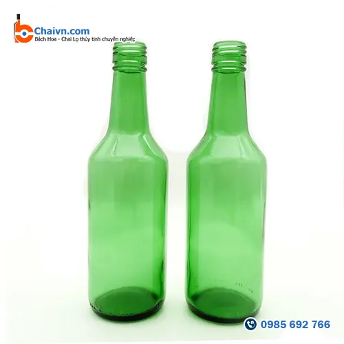 Sản phẩm Chai thuy tinh tron 360 ml xanh la C36 5 — Chai Lọ Thủy Tinh Bách Hoa - Công Ty TNHH Phát Triển Kỹ Thuật Bách Hoa — MST 0105553971