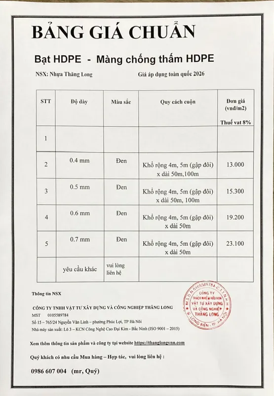 Sản phẩm BANG GIA CHUAN 1 715x1030 — Công Ty TNHH Vật Tư Xây Dựng Và Công Nghiệp Thăng Long — MST 0105589784