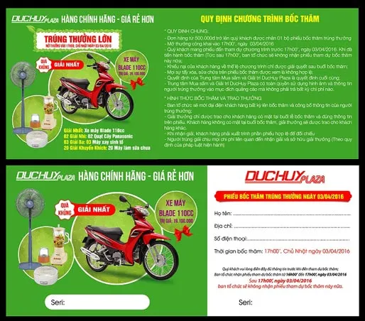 Sản phẩm Phieu boc tham 1 — Công Ty Cổ Phần In - Quảng Cáo Âu Việt — MST 0105709072