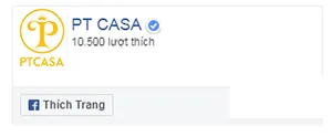 Sản phẩm like fanpage ptcasa — Công Ty TNHH PT Casa — MST 0105765197
