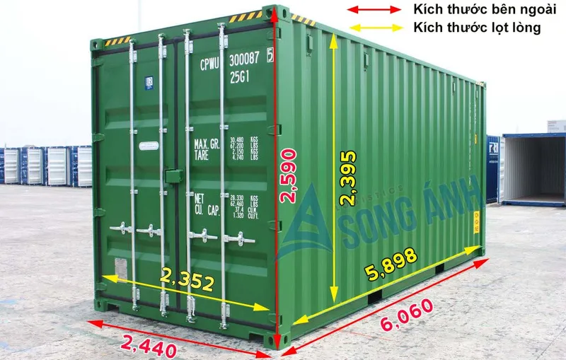 Sản phẩm kich thuoc container 20 feet kho — Công Ty TNHH Dịch Vụ Thương Mại Vận Tải Thăng Long Container — MST 0105962357