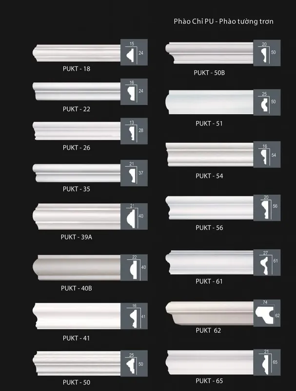 Sản phẩm phao chi PU.png4_ — Phào Chỉ HNC Deco Moulding - Công Ty TNHH TM - DV HNC Á Châu — MST 0105979223