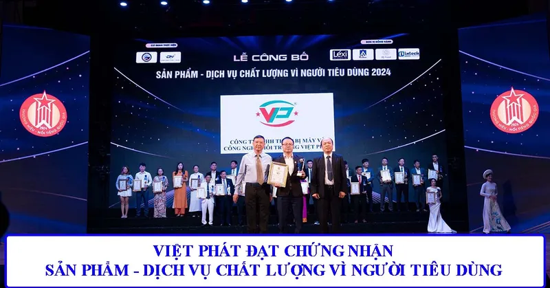 Sản phẩm Viet Phat San pham Dich vu chat luong vi nguoi tieu dung nam 2024 3 — Hệ Thống Xử Lý Nước Thải Việt Phát - Công Ty TNHH Thiết Bị Máy Và Công Nghệ Môi
Trường Việt Phát — MST 0105980275