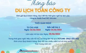 Sản phẩm thong bao du lich 357x221 — Công Ty Cổ Phần Đầu Tư Công Nghiệp Thuận Phát — MST 0106000306