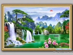 Sản phẩm cac mau tranh thac nuoc phong thuy dep nhat 37 300x225 — Công Ty Cổ Phần Thương Mại Và Tư Vấn Kinh Doanh Trường Phát — MST 0106017268