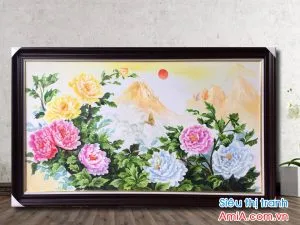 Sản phẩm tranh ve son dau dep hoa mau don 300x225 — Công Ty Cổ Phần Thương Mại Và Tư Vấn Kinh Doanh Trường Phát — MST 0106017268