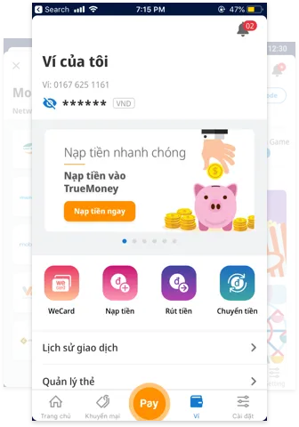 Sản phẩm group — Công Ty Cổ Phần True Money Việt Nam — MST 0106086776
