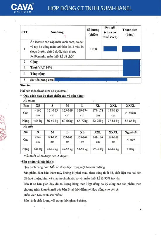 Sản phẩm hanel2 1541573596_651c1f386da8e — Đồng Phục CAVA - Công Ty TNHH Zenco Việt Nam — MST 0106115850