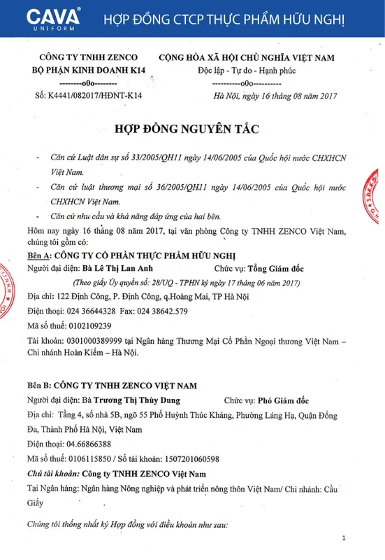 Sản phẩm huu nghi1 1541573498_651c2004ba605 — Đồng Phục CAVA - Công Ty TNHH Zenco Việt Nam — MST 0106115850