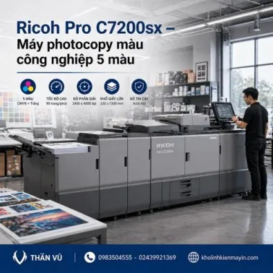 Sản phẩm may photocopy mau ricoh pro c7200sx cu he thong in 5 mau sieu ben 010 395x395 2 — Công Ty TNHH Dịch Vụ Công Nghệ Thông Tin Và Thiết Bị Thần Vũ — MST 0106120956