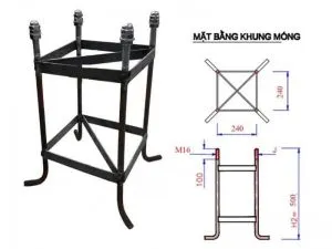 Sản phẩm khung mong chan cot den_300x300 — Công Ty TNHH Công Nghiệp Phụ Trợ Hùng Cường — MST 0106143255