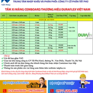 Sản phẩm 245 bao gia tam xi mang Duraflex tatphu vn 1 300x300 — Công Ty Cổ Phần Tất Phú — MST 0106162603