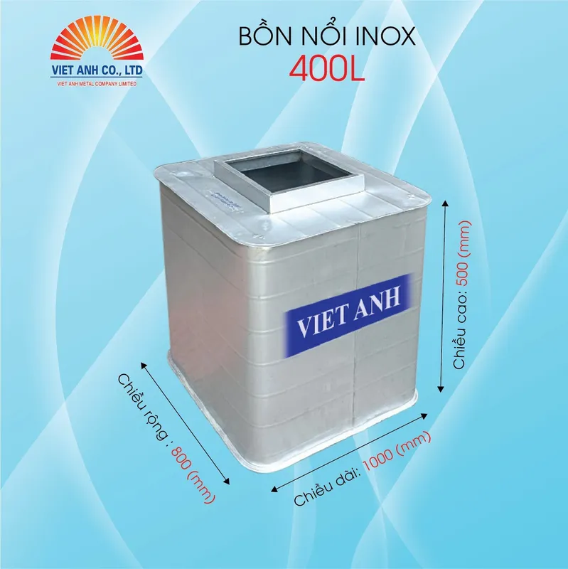 Sản phẩm Bon noi Inox Viet Anh 400l — Công Ty TNHH Sản Xuất Và Thương Mại Kim Khí Việt Anh — MST 0106247952