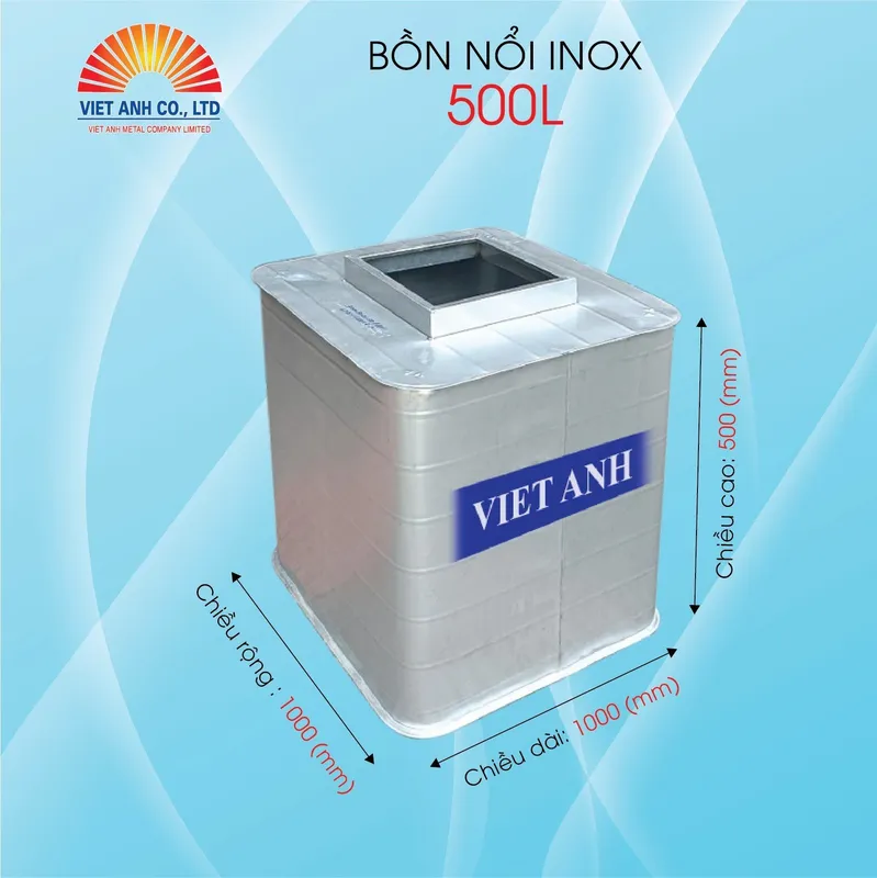 Sản phẩm Bon noi Inox Viet Anh 500l — Công Ty TNHH Sản Xuất Và Thương Mại Kim Khí Việt Anh — MST 0106247952