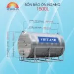 Sản phẩm Bon bao on inox Viet Anh 1500L ngang Φ1200 150x150 — Công Ty TNHH Sản Xuất Và Thương Mại Kim Khí Việt Anh — MST 0106247952