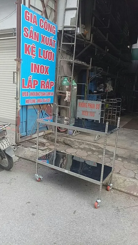 Sản phẩm xe day hang 4 banh inox tang phang lap rap phong sach — Công Ty TNHH Cơ Khí Đức Tuấn — MST 0106313732
