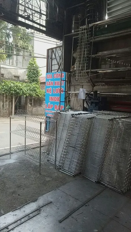 Sản phẩm ke 3 tang luoi inox hinh chu a lap rap — Công Ty TNHH Cơ Khí Đức Tuấn — MST 0106313732