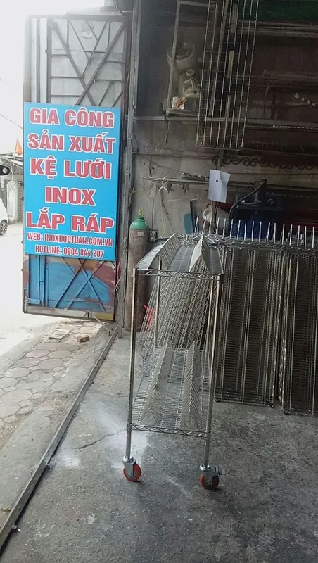 Sản phẩm xe day 2 tang luoi inox hinh chu a doi lap rap — Công Ty TNHH Cơ Khí Đức Tuấn — MST 0106313732