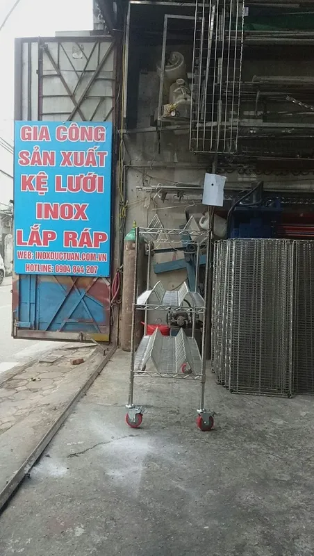 Sản phẩm xe day 3 tang luoi inox hinh chu a doi lap rap — Công Ty TNHH Cơ Khí Đức Tuấn — MST 0106313732