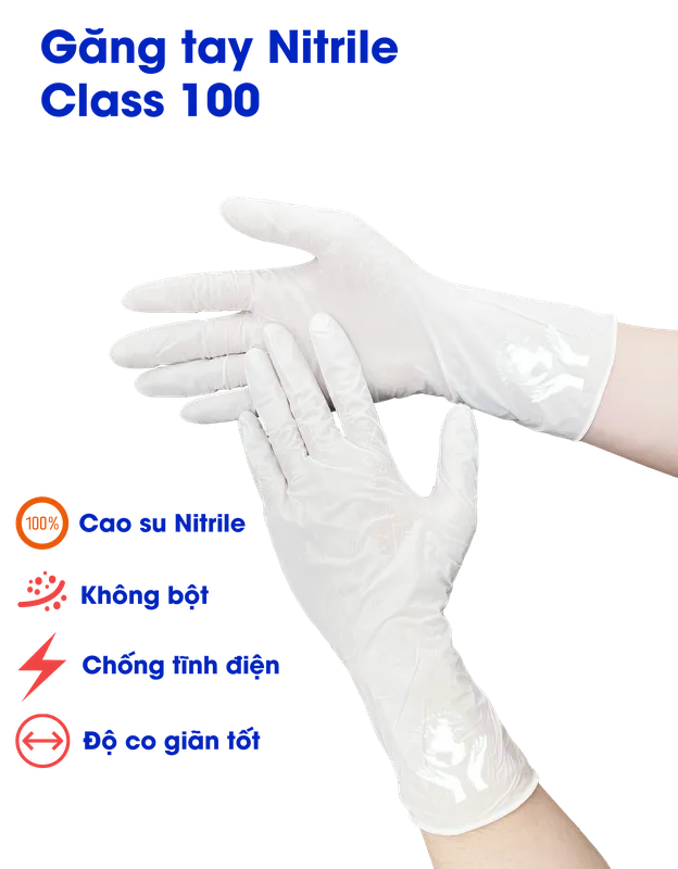 Sản phẩm gang tay nitrile thai hoa class 100 — Quần áo Phòng Sạch DKH Việt Nam - Công Ty TNHH DKH Việt Nam — MST 0106319928