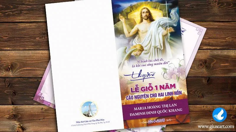 Sản phẩm Giuseart.com Thiep moi Cong giao Thiep moi le gio 3 — Công Ty TNHH Phát Triển Thương Hiệu Sáng Tạo — MST 0106335743