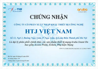 Sản phẩm aruba cert 400x283 — Công Ty Cổ Phần Xuất Nhập Khẩu Thiết Bị Công Nghệ HTJ Việt Nam — MST 0106349778