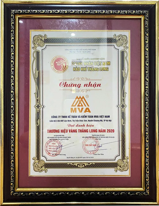 Sản phẩm mva thuong hieu vang thang long 2020 — Công Ty CP MVA Việt Nam — MST 0106372463