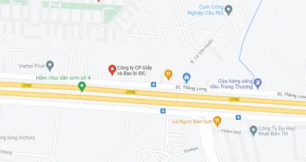 Sản phẩm sic google map — Màng BOPP Hà Nội - Công Ty Cổ Phần Giấy Và Bao Bì SIC — MST 0106382510