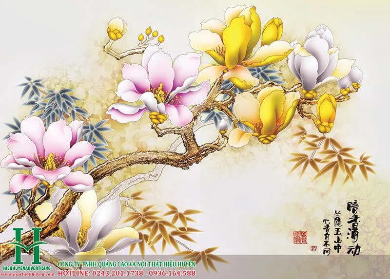 Sản phẩm tranh hoa lan — Công Ty TNHH Quảng Cáo Và Nội Thất Hiểu Huyền — MST 0106449902