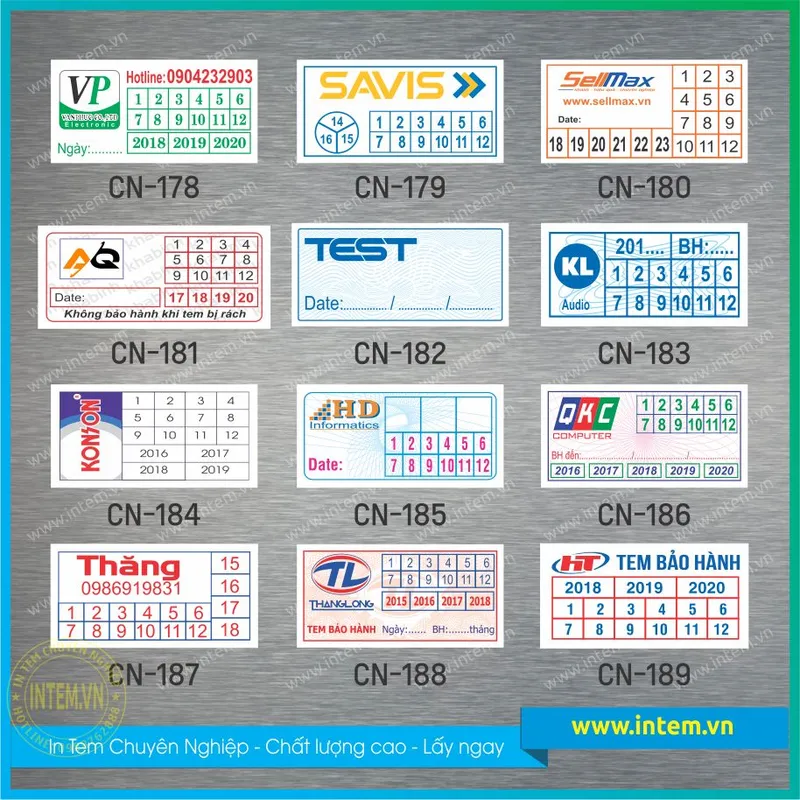 Sản phẩm mau tem bao hanh dien thoai may tinh dep 4 — Công Ty TNHH Đầu Tư In Việt Nam — MST 0106457068