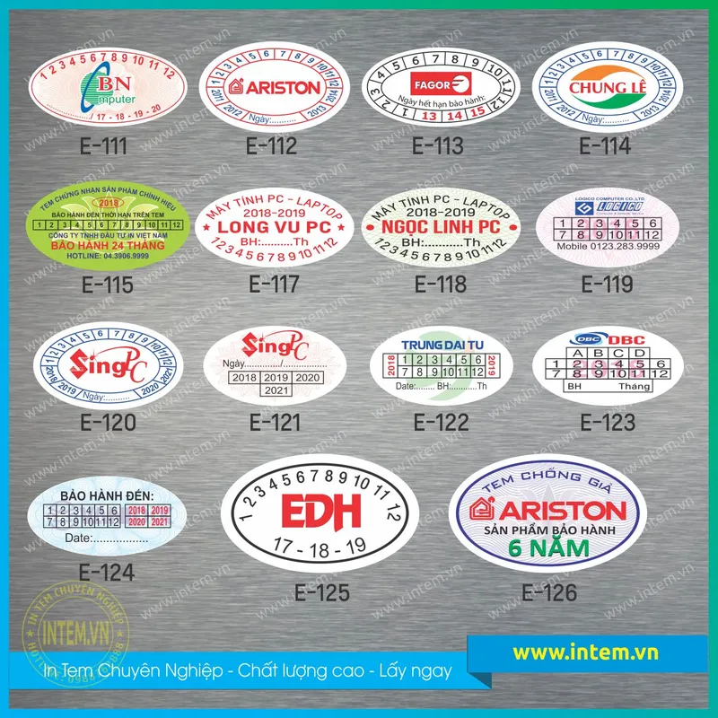 Sản phẩm tem bao hanh elip 8 — Công Ty TNHH Đầu Tư In Việt Nam — MST 0106457068