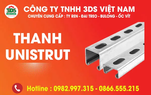 Sản phẩm Thanh Unistrut thanh chống đa năng — Công Ty TNHH 3DS Việt Nam — MST 0106484512