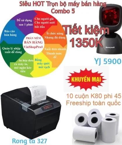 Sản phẩm combo 5 tron bo phan mem quan ly vinshoppro1 may ban hang 5 000k tiet kiem 1300k — Công Ty TNHH Truyền Thông Exim Việt Nam — MST 0106488147