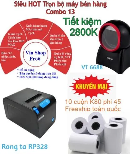 Sản phẩm combo 13 tron bo phan mem quan ly vinshoppro6 may ban hang 5 300k tiet kiem 2 800k — Công Ty TNHH Truyền Thông Exim Việt Nam — MST 0106488147