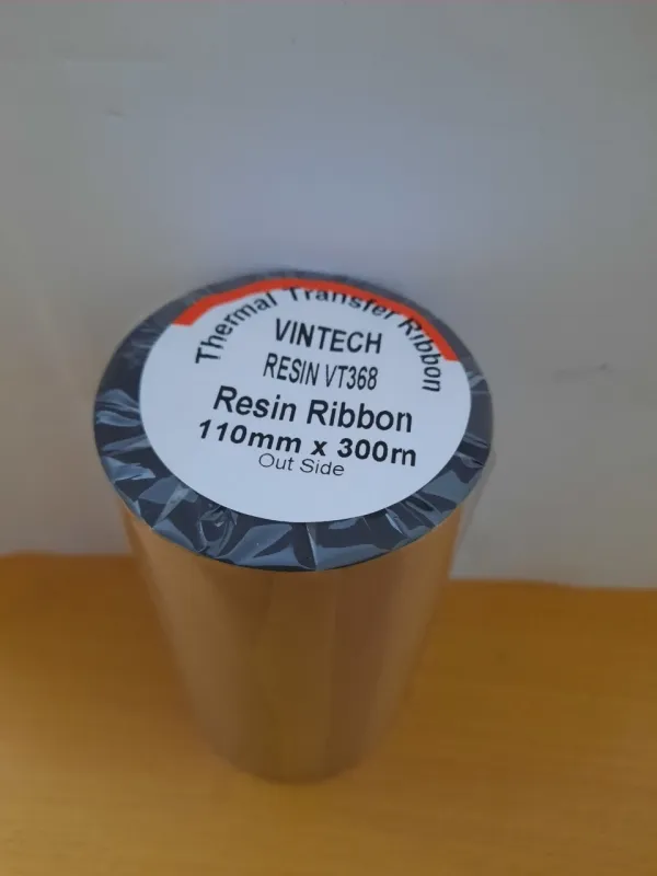 Sản phẩm ribbon muc in tem nhan ma vach decal vintech resin vt368 110mm x 300m — Công Ty TNHH Truyền Thông Exim Việt Nam — MST 0106488147