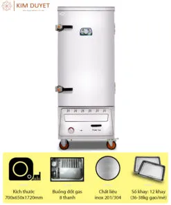 Sản phẩm tu nau com 12 khay gas kd 247x296 — Công Ty TNHH Sản Xuất Và Thương Mại Kim Duyệt — MST 0106532244