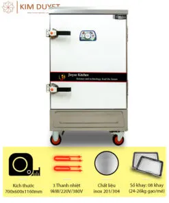 Sản phẩm tu nau com 8 khay chay dien kd 247x296 — Công Ty TNHH Sản Xuất Và Thương Mại Kim Duyệt — MST 0106532244