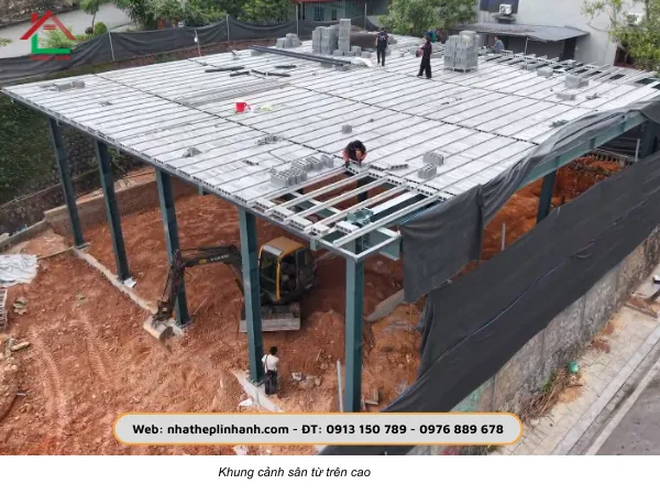 Sản phẩm San pick khung thep tien che san be tong nhe Xuan Mai — Cơ Khí Xây Dựng Linh Anh - Công Ty TNHH Thương Mại Và Công Nghệ Linh Anh — MST 0106677514